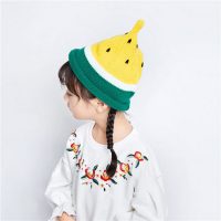 此间 韩版女童秋冬帽子男童西瓜帽宝宝毛线春秋帽子毛线帽子儿童帽子 多款可选